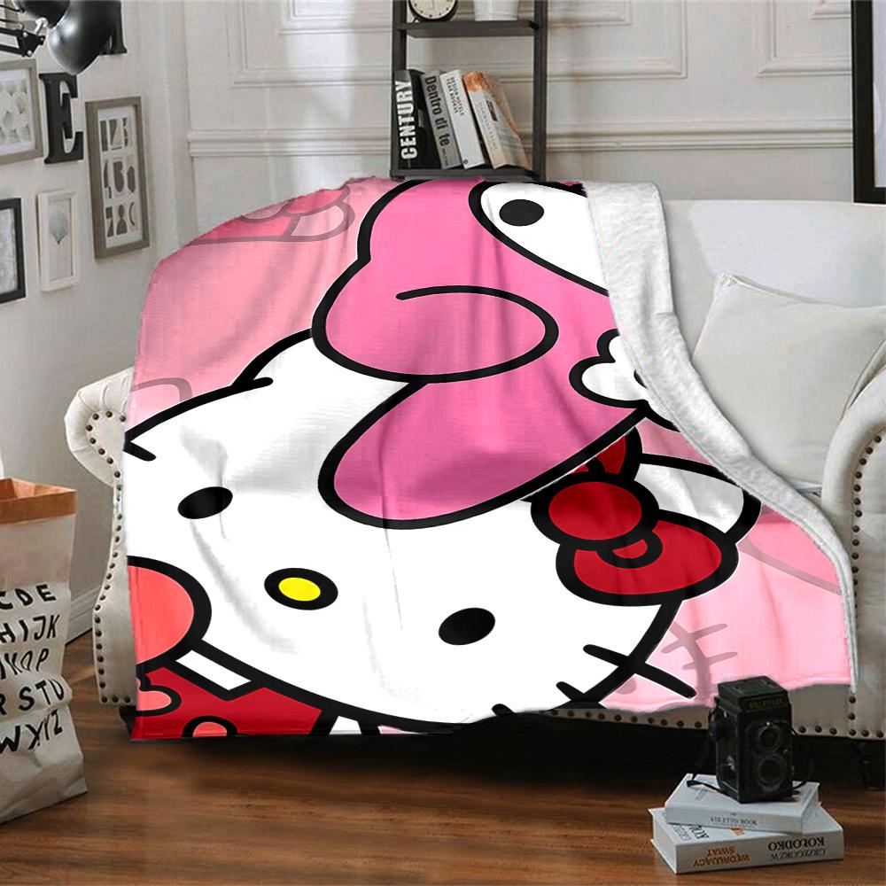 1pc Sanrio2 Blanket, Gift, for Men and Women, Soft Blanket, Good for Sofa Bed Couch Travel, Lightweight Flannel Blanket