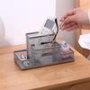 Wrought Iron Four-Compartment Desktop Stationery Organizer - Mesh Divided Pen Holder
