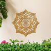 1pc 15.75 Inch Sri Yantra Metal Wall Art Black Gold Sacred Geometry Mandala Decor Spiritual Meditation Hanging Yoga Gift Home Ornament