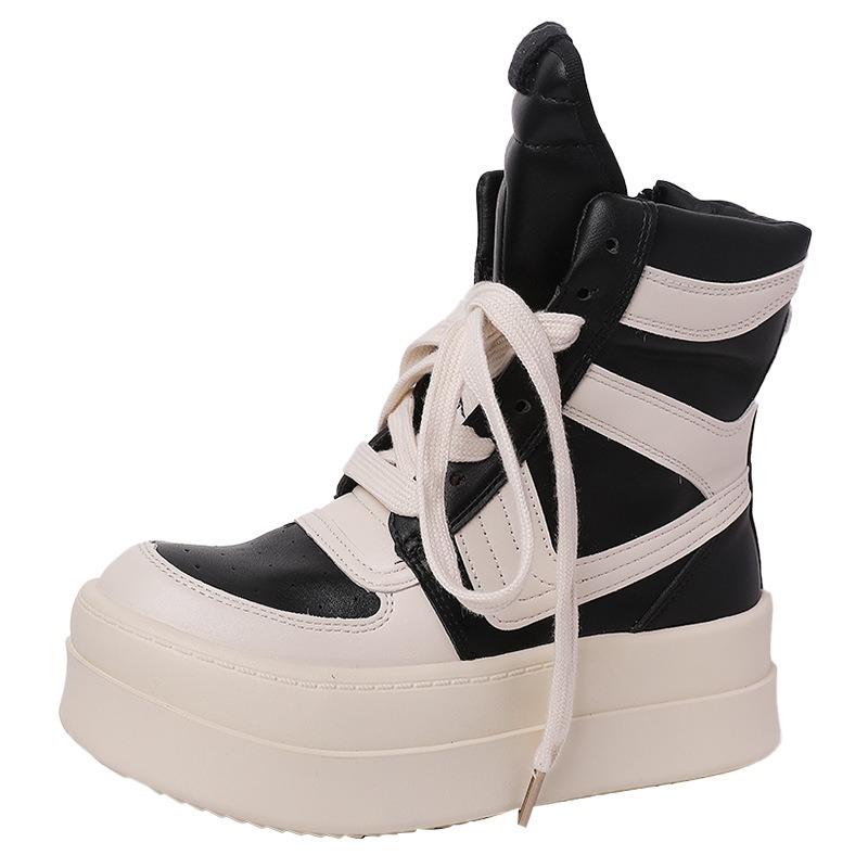 New High-top Women's Height-increasing Casual Sports Ankle Boots Thick-soled Versatile Shoes