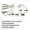 Aluminum Steel Eyeglass Screwdriver Set for Sunglass Glasses Watch Repair Tool Kit with Keychain Screwdrivers