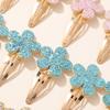 24Pcs Geometric  Hair Clip Glitter DropletColorful Gradient  Girls Children Bangs BB Alloy Hairpins Headclips Hair Accessories