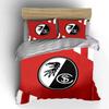 Red Bedding Set with Black Eagle Logo Bedding Duvet Cover Set Duvet Cover Pillowcases  (1 * Duvet Cover 2 * Pillowcases, Without Duvet Insert)