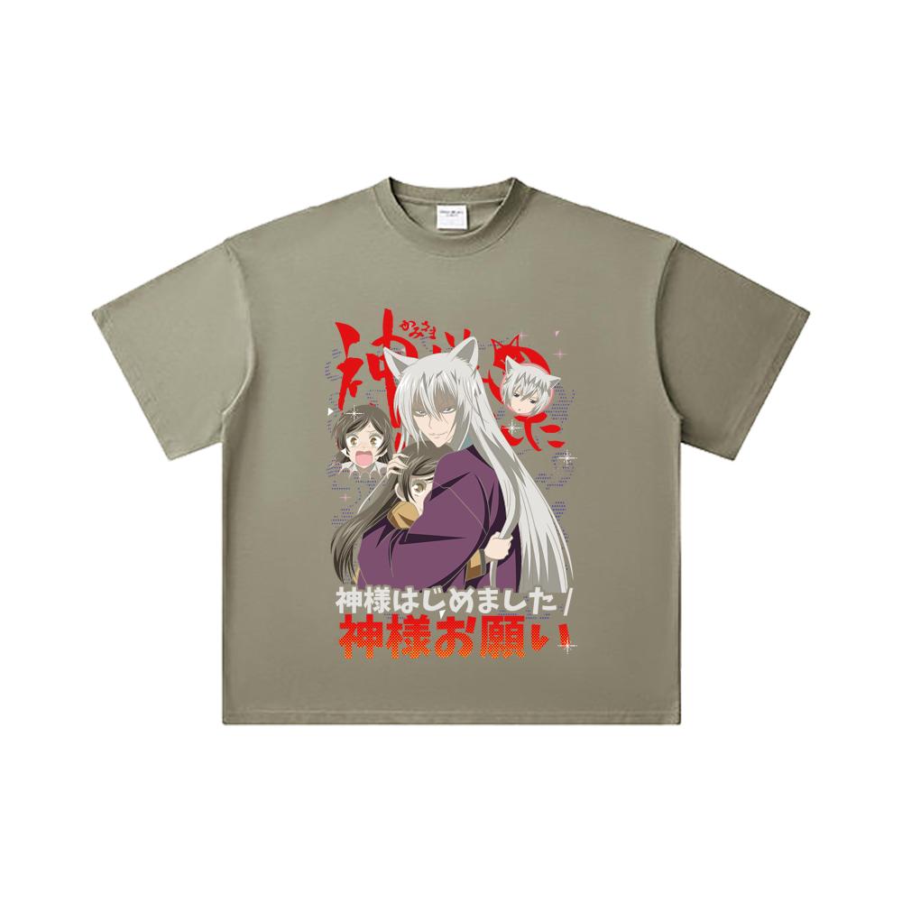 260 GSM Double Yarn 32 Count 100% Cotton Kamisama Kiss V1 Print Unisex Heavy Cotton T Shirt