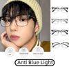 Vintage Semi-rimless Women Glasses High Definition Blue Light Blocking Eyeglasses Anti-fatigue Silicone Nose Pads Spectacles
