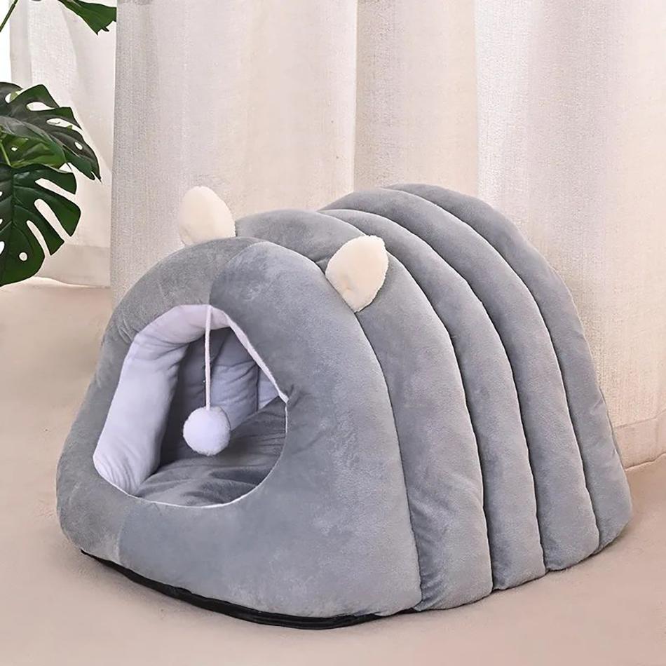 Durable Winter Multiple Colors Detachable Cat House Semi-Enclosed Four-Season Universal Pet Nest Small Pet Shelter Washable Pet Supplies