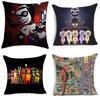 Luxuriöser 18'' Harley Quinn Joker Polyester-Kissenbezug für ultimative Heimdekoration