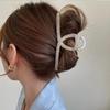 Large French Style Acetic Grab Clip Retro Alloy Shark Clips Elegant Minimalist Headwear Back of Head Spoon Curly Hair Hairpin