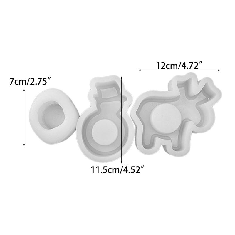 Christmas Candle Holder Tray Silicone Mold for Handmade Crafts and Candle Making