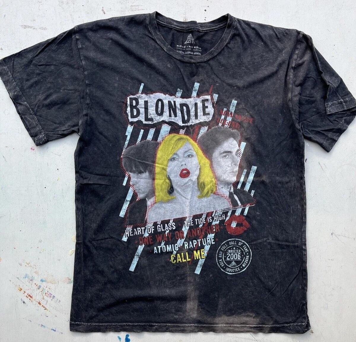 Мужская футболка Rock Roll Hall Fame Мультиколор Blondie L 70 Новая волна Дебби Харри S
