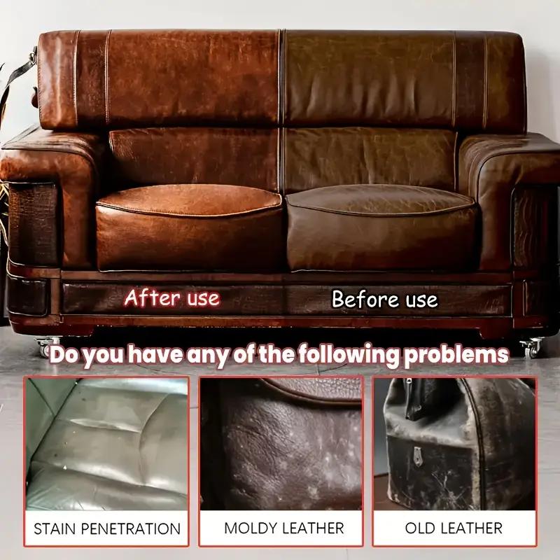 Universal Leather Care Kit:Gloss Spray for Polishing Leather,Plastic Restorer for Car Seats,Restores Shine,Suitable for Colored