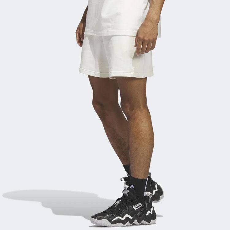 Adidas Solid Color Elastic Waist Casual Shorts Men Shorts Off-White IC0221