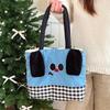 Japanese Style Embroidered Tote Bag Kawaii Cute Shoulder Bag Casual Cartoon Canvas Handbag  Outdoor