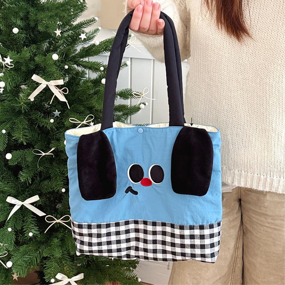 Japanese Style Embroidered Tote Bag Kawaii Cute Shoulder Bag Casual Cartoon Canvas Handbag  Girls Style4