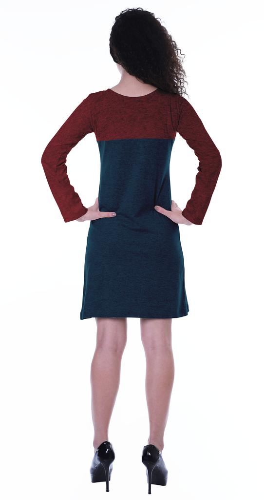 Moomaya Womens T-shirt Dress Full Sleeve Sequin Patch Pocket Summer Dresses