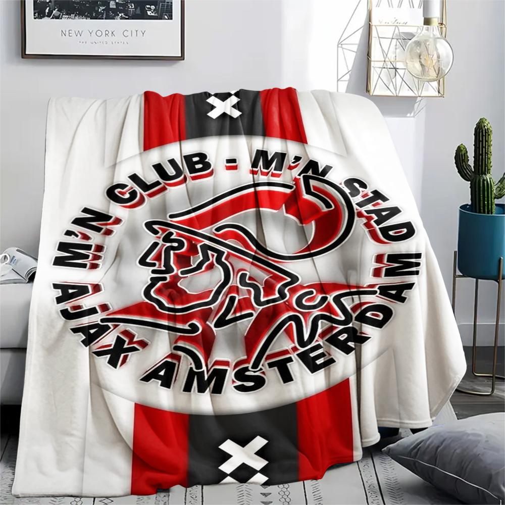 1pc Ajax Amsterdam Print Flannel Blanket, High Quality Comfortable for All Seasons, Home Decor, Warmth and Comfort, Perfect for Christmas Gifts07