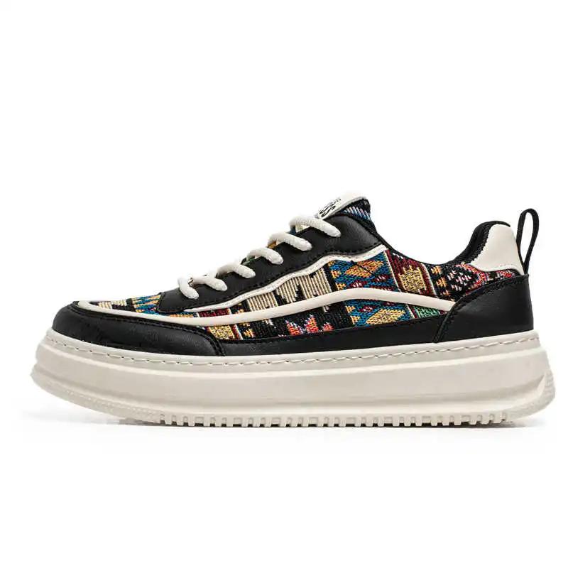 Fashion Round Tip Flatform White Mens Tennis Mary Jane Rainbow Shoes Men Blue Sneakers Men Sports Luxury Brand Outings Krasofka