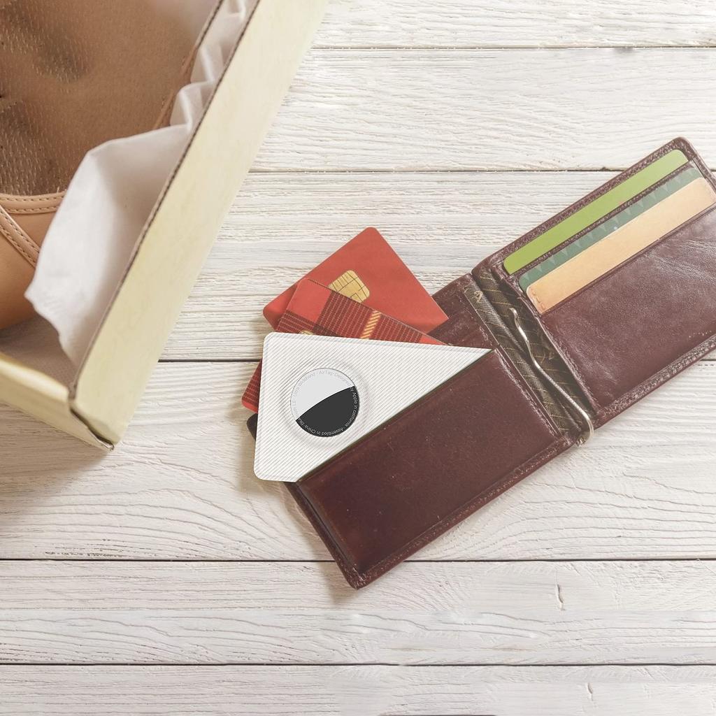 Mutural Portable Case for AirTag Trackers, Credit Card Size Cards, AirTag Compatible, Slim, Secure, and Loss-Proof for Wallets, Purses, Backpacks,