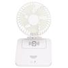 Desk Fan with Wireless Phone Charger USB Rechargeable Foldable Portable Desktop Fan Oscillating Fan with Night Light