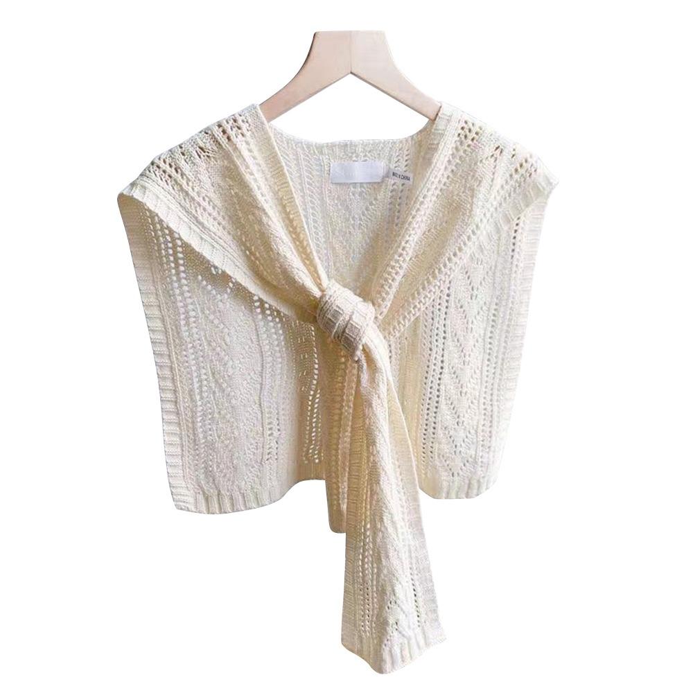 Knitted Texture Air Conditioning Shawl Korean Style Fake Collar Neck Cape Dress Shirt Accessory