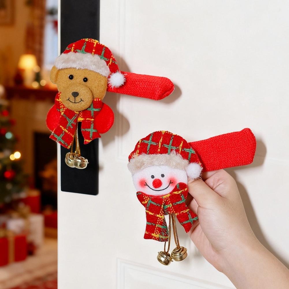 Festive Door Knob Cover Christmas Door Handle Cover Protects From Scratches For Door Handles Adorable Holiday Decorations