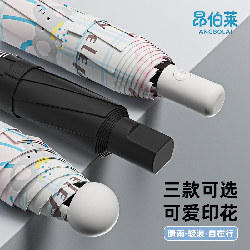 Sunscreen parasol three fold portable lady rich flower umbrella weather and rain dual-purpose self-opening oil painting sun flower umbrella