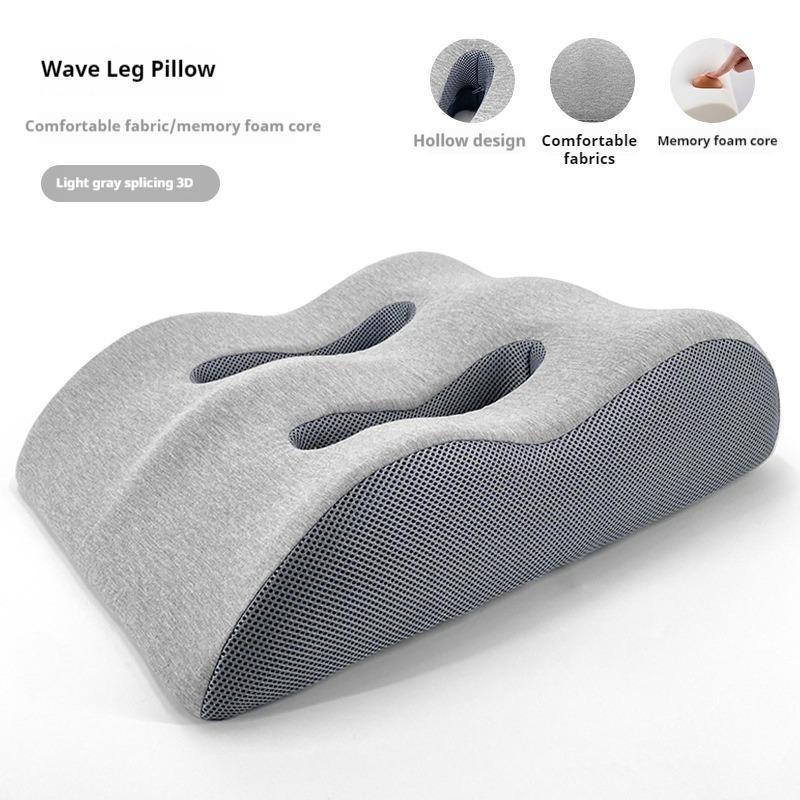 

Ergonomic Memory Foam Leg Foot Raiser Pillow Support Cushion Foot Stress Relief Cushion Massage Support Body Pillow For Pregnant 54x43x15cm светло-серый