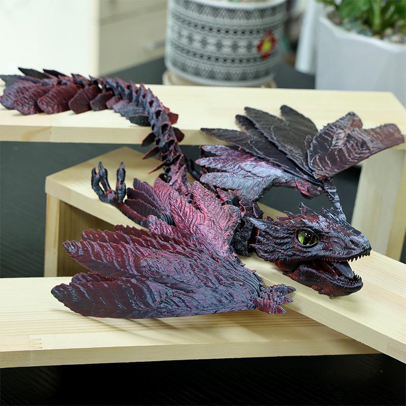 

3D Printed Dragon Wyvern Dragon 35Cm Articulated Fidget Dragon Home Office Decor Desk Toy 35cm