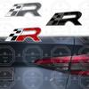 gycsn9 3D R Front Grill Emblem Metal Car Side Badge Decoration Rear Trunk Sticker For 300 LEON 5f IBIZA 6j ATECA Race Flag
