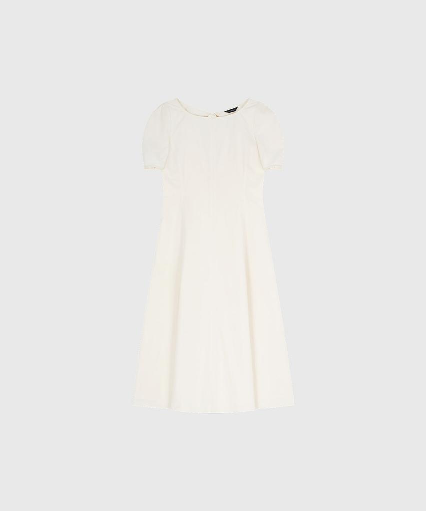 Lugkaeseuteu Caroline Rounded Sleeve Midi Dress_Cream