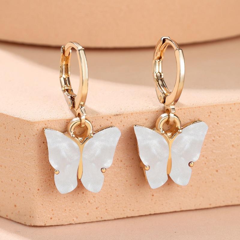 SHEIN butterfly earrings, summer temperament super fairy butterfly earrings, ear buckles ins wind color