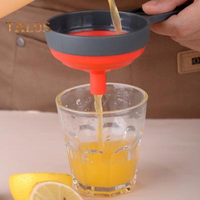 3 buc. Pâlnie pentru ulei, design orificiu pentru agățat, distribuire din silicon, durabil, pliabil, pentru transferul alimentelor de bucătărie, aprovizionare acasă