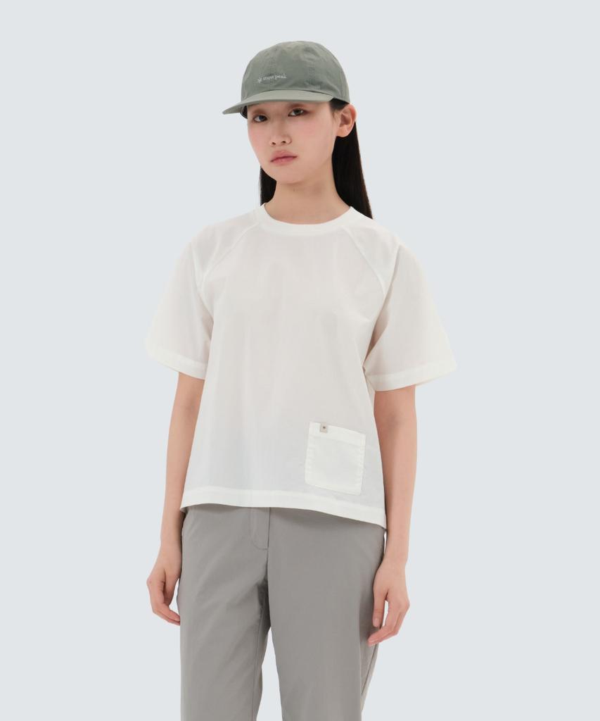 SNOWPEAK APPAREL Root Women'S Pocket Short Sleeve T-Shirt (S25Mwrts61) Off White