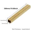 1 Stück Messing Vierkantrohr Hohl Durchmesser 6-20mm x 250/500mm für DIY Basteln Modellbau Beschläge Zubehör