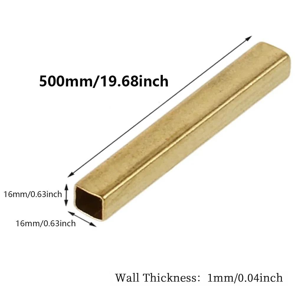 1 Stück Messing Vierkantrohr Hohl Durchmesser 6-20mm x 250/500mm für DIY Basteln Modellbau Beschläge Zubehör