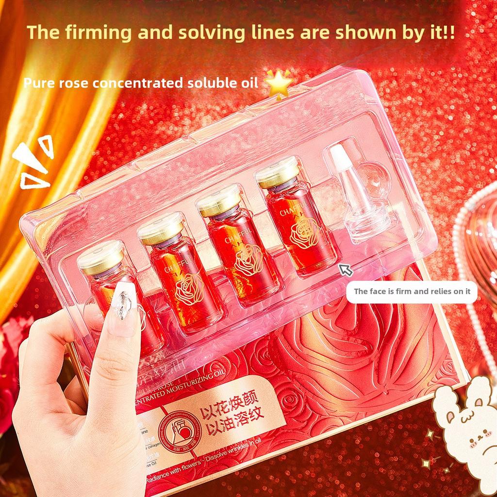 Pure Rose Concentrated Soluble Anti-Wrinkle Hydrating Facial Essence Professional Skincare Serum for Soft, Youthful Skin