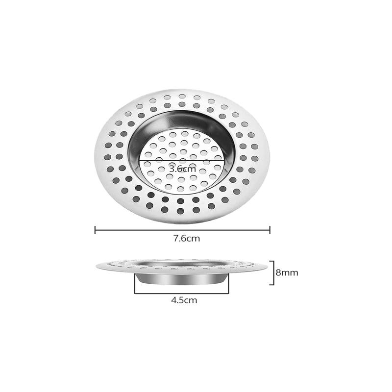 4 Pcs Stainless Steel Kitchen Sink Strainer Plug Drain Hair Catcher Sink Stopper Drain Filter Standard Strainer Drain Protector