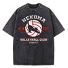 Anime Solo Leveling Sung Jinwoo Print T Shirt Men Women Vintage Tshirts Washed Cotton Tee Harajuku Male Casual Loose Tshirt