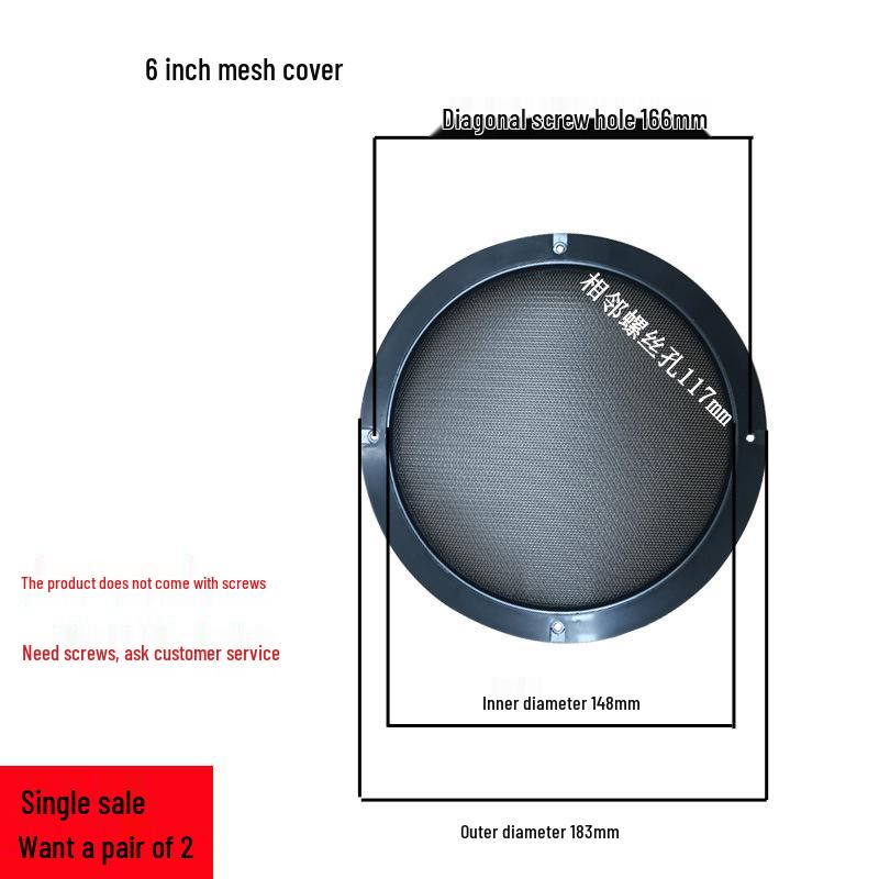 Bluetooth Speaker Grille Set: 2-inch, 3-inch, 4-inch Stainless Steel Dust & Decorative Covers