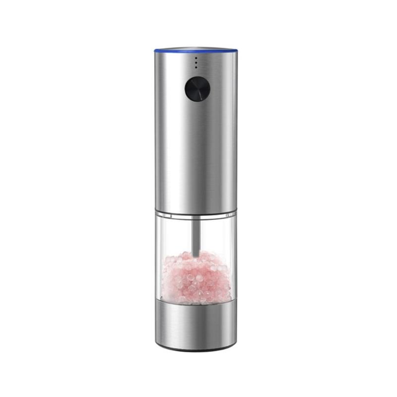 Automatic Spices Grinder With Easy Operation For Black Peppers Sea Salt Cooking Essential Rechargeable Battery