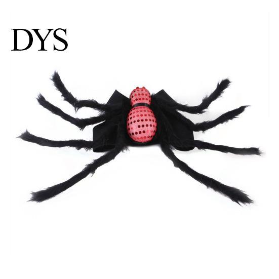 Funny Cat Spider Apparel for Party Pet Costume, Halloween Outfit with Skull Face, Black Animal Costumes Holiday Cats Dogs Cosplay Photo Props