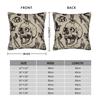 Pillow Cover Black Grey Skull Face Día De Los Muertos Kawaii Pillow Case For Sofa Bedroom Home Decor Pillowcases