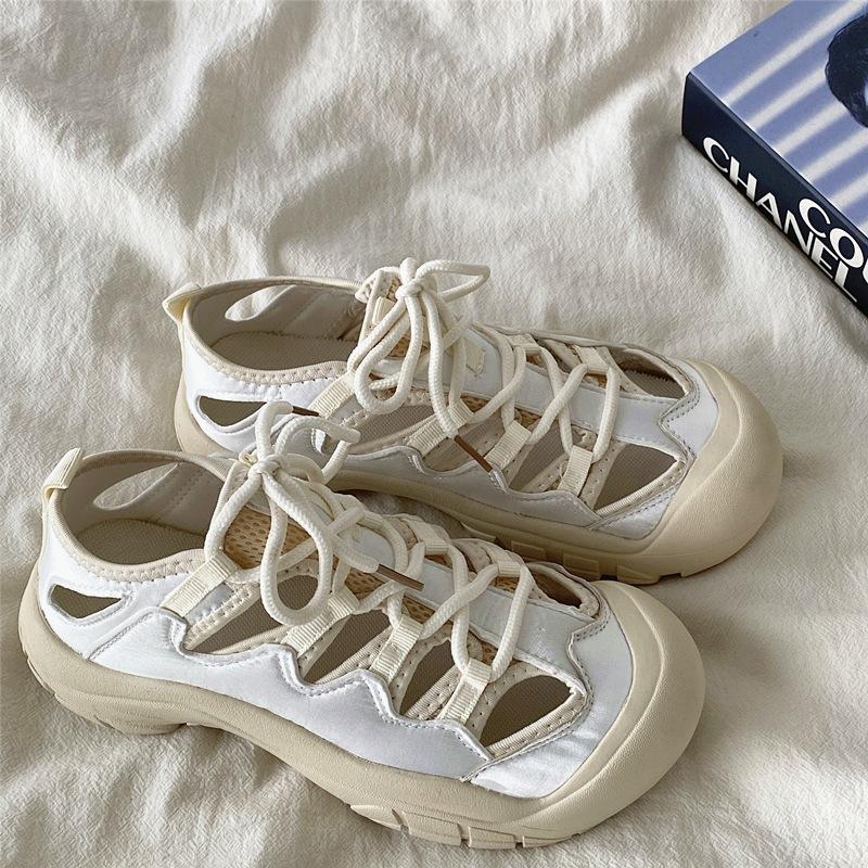 Platform Sandals Women's Outer Wear Summer New Ugly Cute Big Head Shoes Sports Casual Hole Shoes