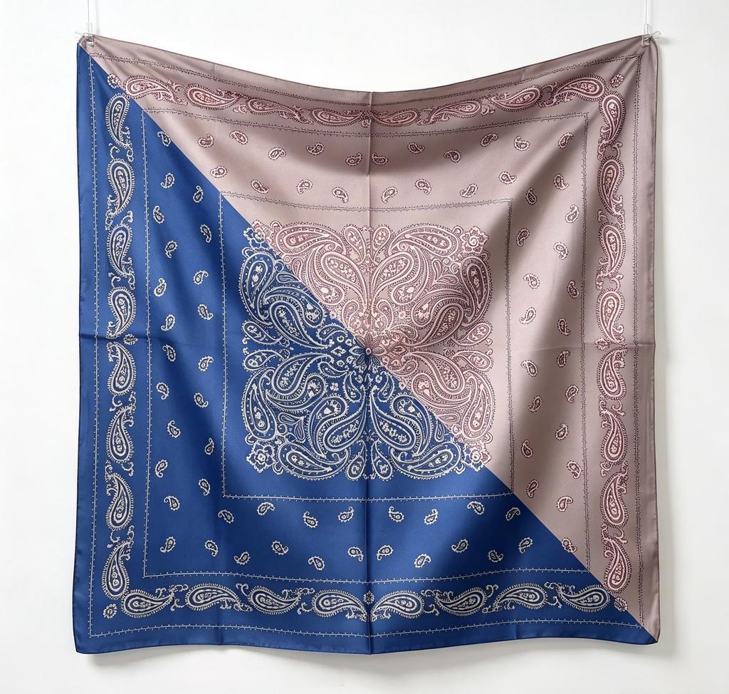 Beach sunset fashion silk scarf print 91CM silk square scarf decorative scarf scarf versatile shawl silk scarf