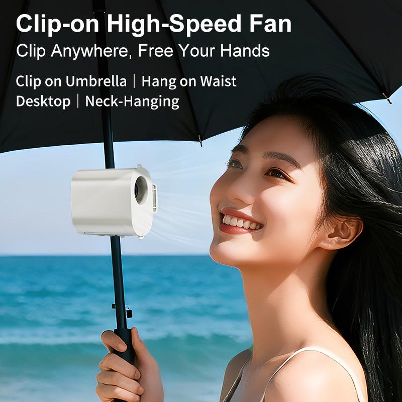Portable Multi-Functional USB Charging Mini Fan with Stroller Clip 79*83*76mm