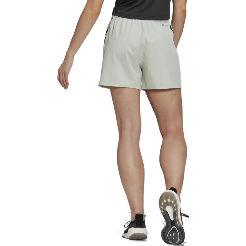 adidas Three Stripe Logo Drawstring Elastic Waist Straight Leg Shorts Women Shorts Gray HJ9823