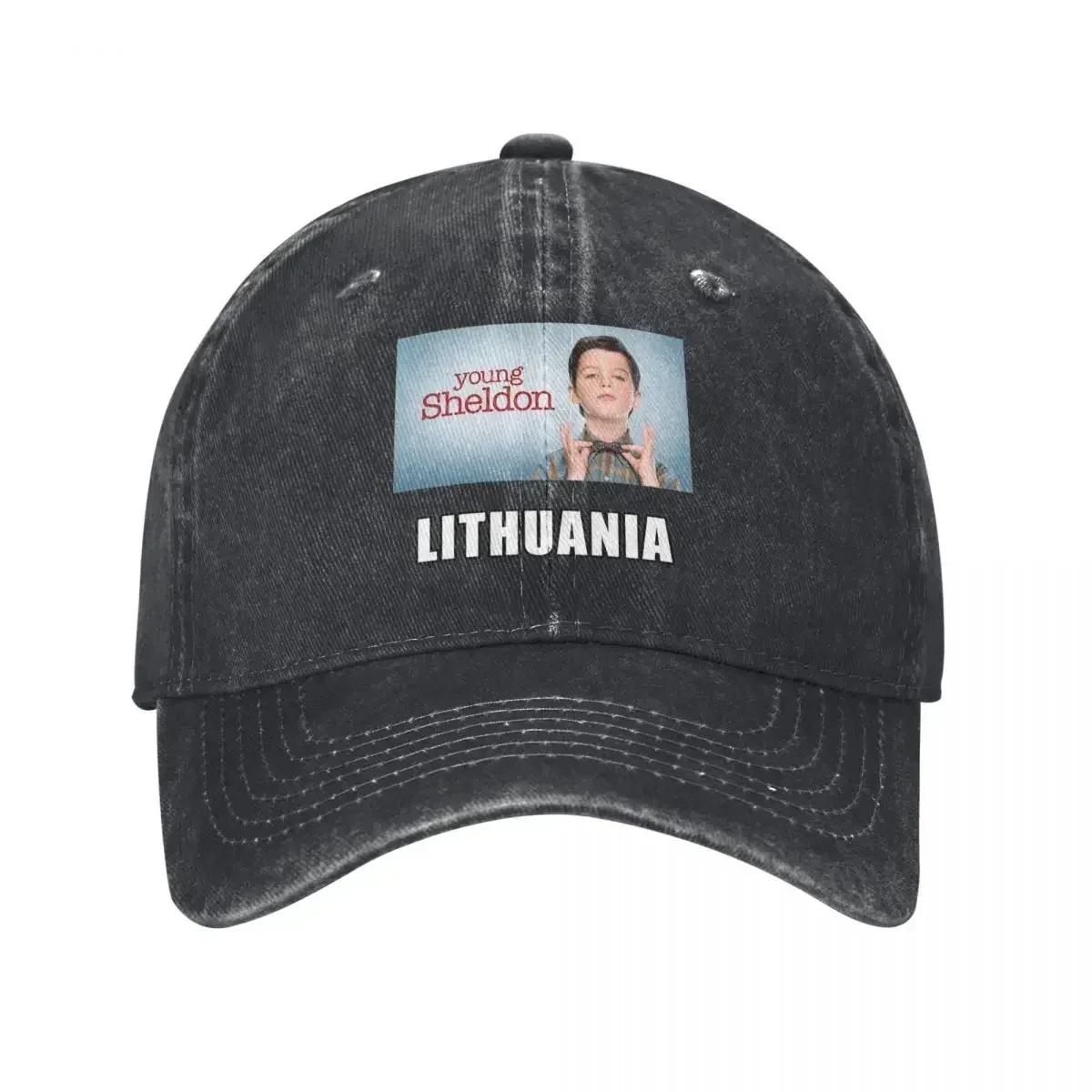 Funny Young Sheldon Comedy Lithuania Unisex WoUnisex Baseball Caps Sheldon Cooper Distressed Washed Cap Vintage Outdoor Summer Sun Cap One Size