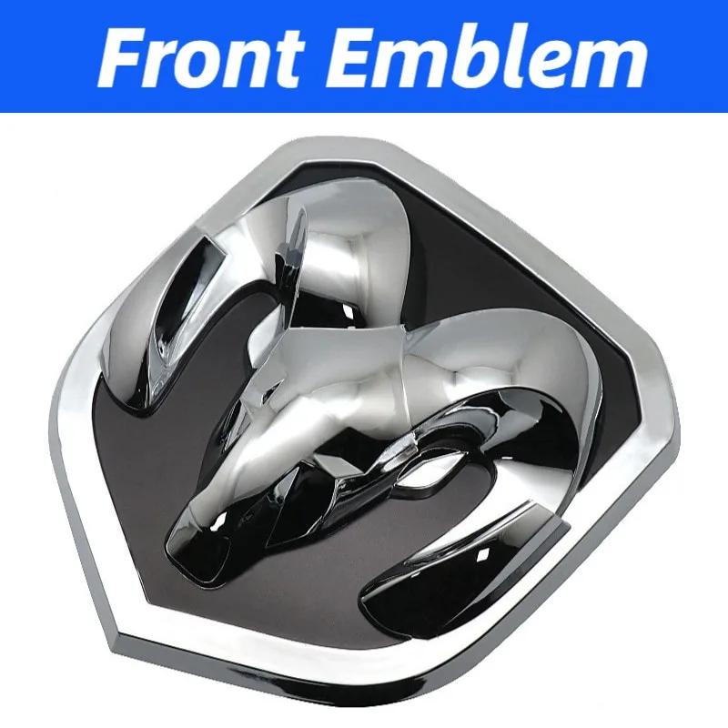 GXP1  Car Front Badge Tailgate Emblem for Dodge Ram 1500 2500 3500 HeavyDuty BigHorn 2010-2018 Skull ABS Car Sticker Pickup Decoration