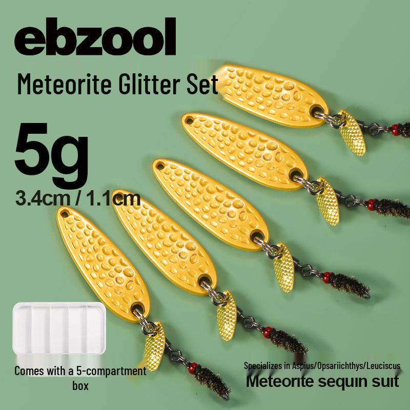 Meteorite Stone Micro Lure: Spinning Sunflower Seed Sequin Hook for Fly Fishing, Rigged for Mandarin Fish with White Stripes