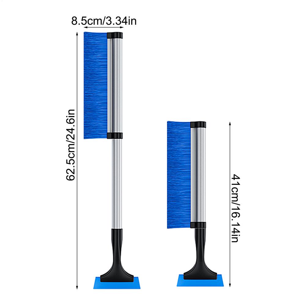 Extendable Car Windshield Wiper Snow Removal Brush 2in1 Aluminum Alloy Snow Shovel With Broom Vehicle Cleaning Accessories